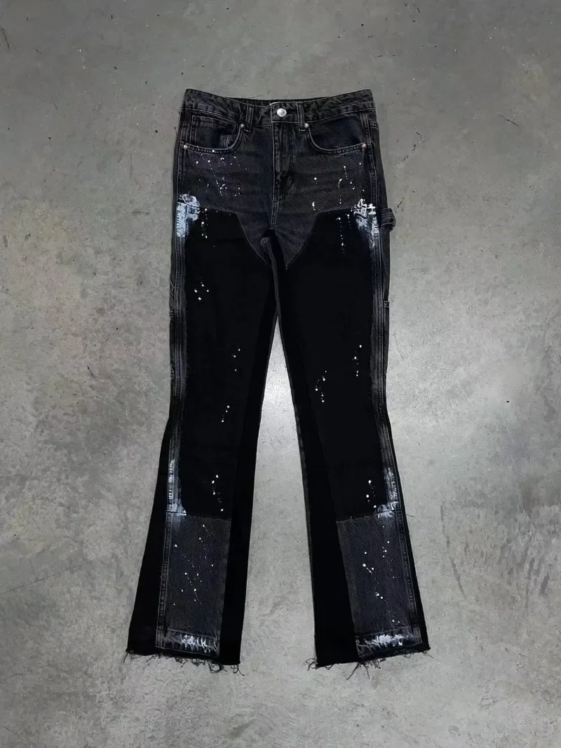 Skinny Jeans Ripped - Herren Punk High Street Raw-Edge Skinny