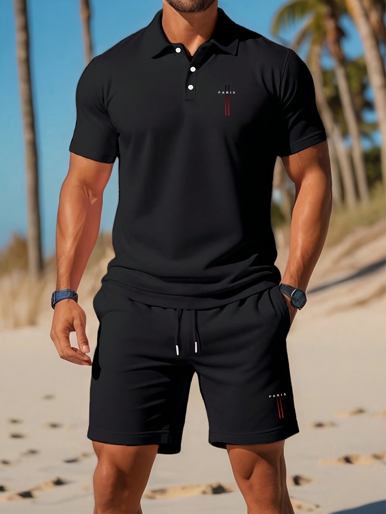 Men'S Fashion Essentials - 2026 Sommer Herren-Poloshirt-Set – 3D-gedrucktes Design,