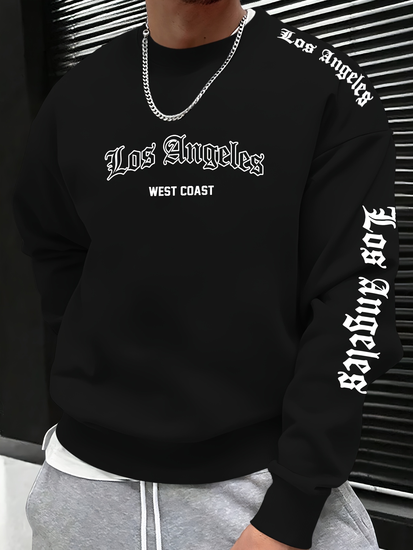 Mens Fashion Casual 2026 - 2026 Herbst/Winter Herren Rundhals-Sweatshirt mit Buchstabendruck