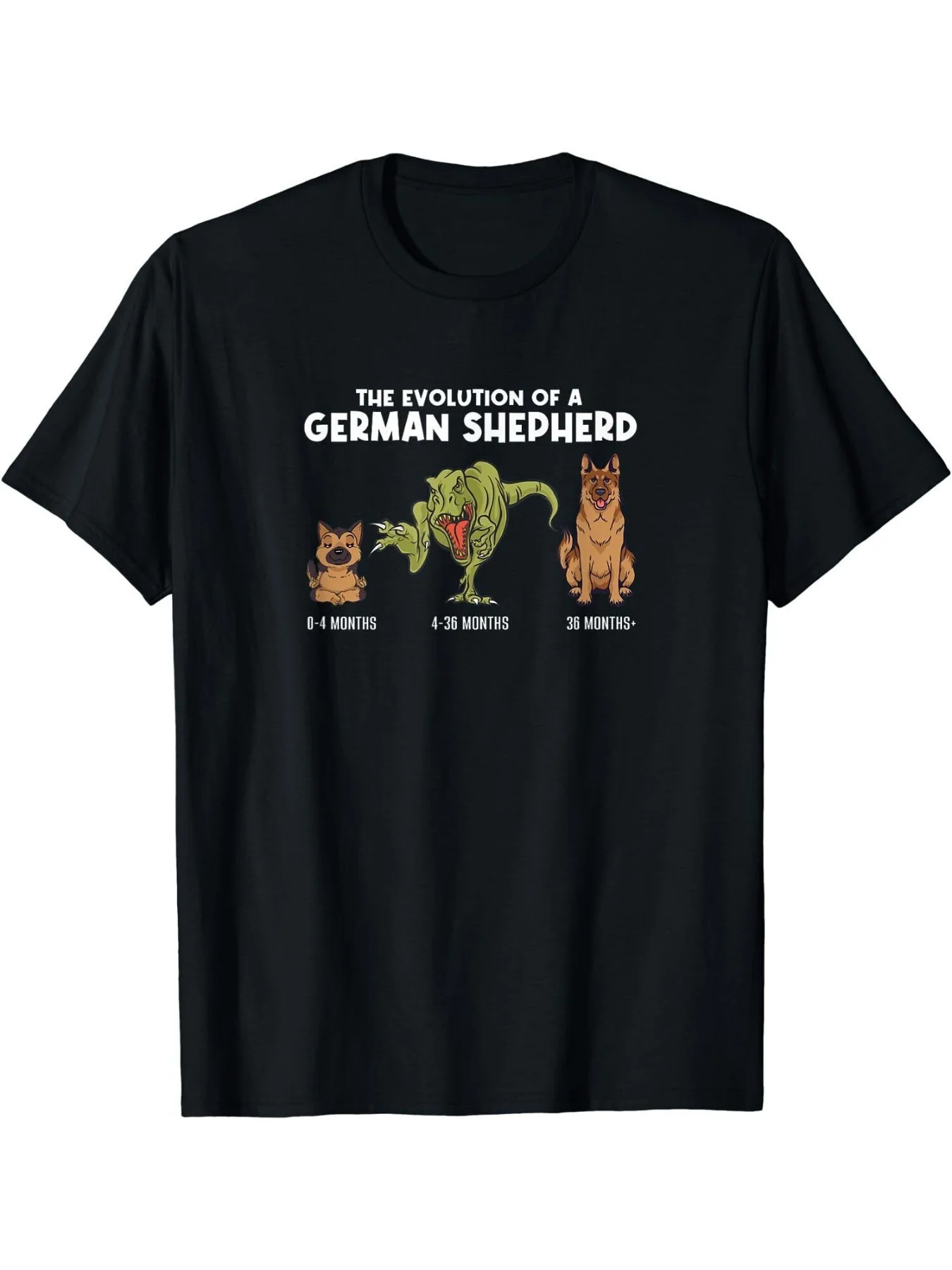 Men'S Fashion Evolution - Neues lustiges Evolution-T-Shirt mit deutschem Schäferhund-Motiv,
