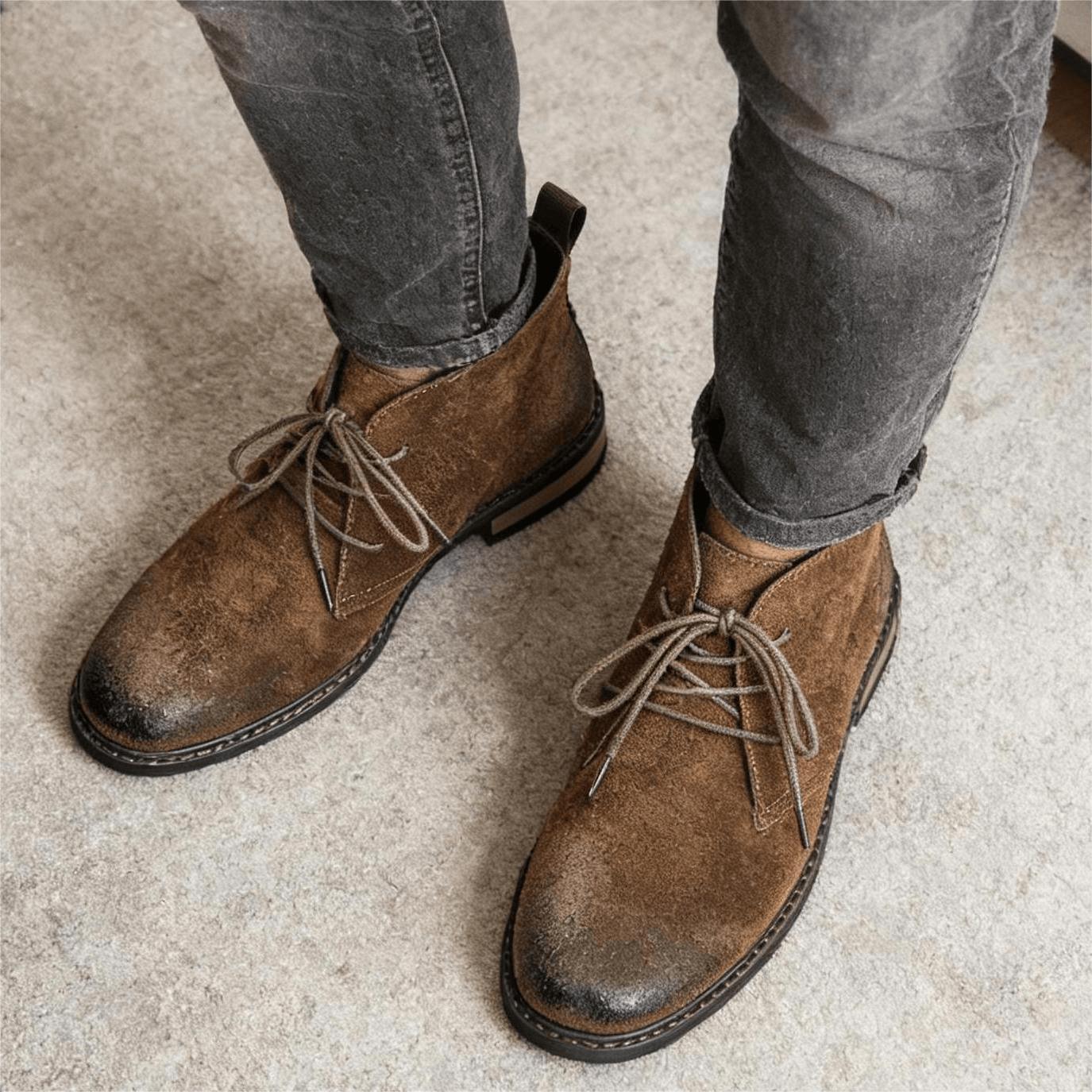Men'S Fashion Model - Lederstiefel Retro Komfortabel Marken-Retro-Mode 2026 Knöchelhohe