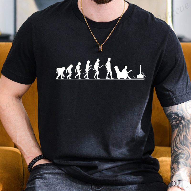 Men'S Fashion Evolution - Sommer männer T Shirt Evolution Gamer