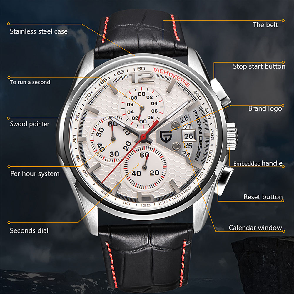 Men'S Fashion Model - PAGANI DESIGN Neue PD-3306 Chronograph Herrenuhr