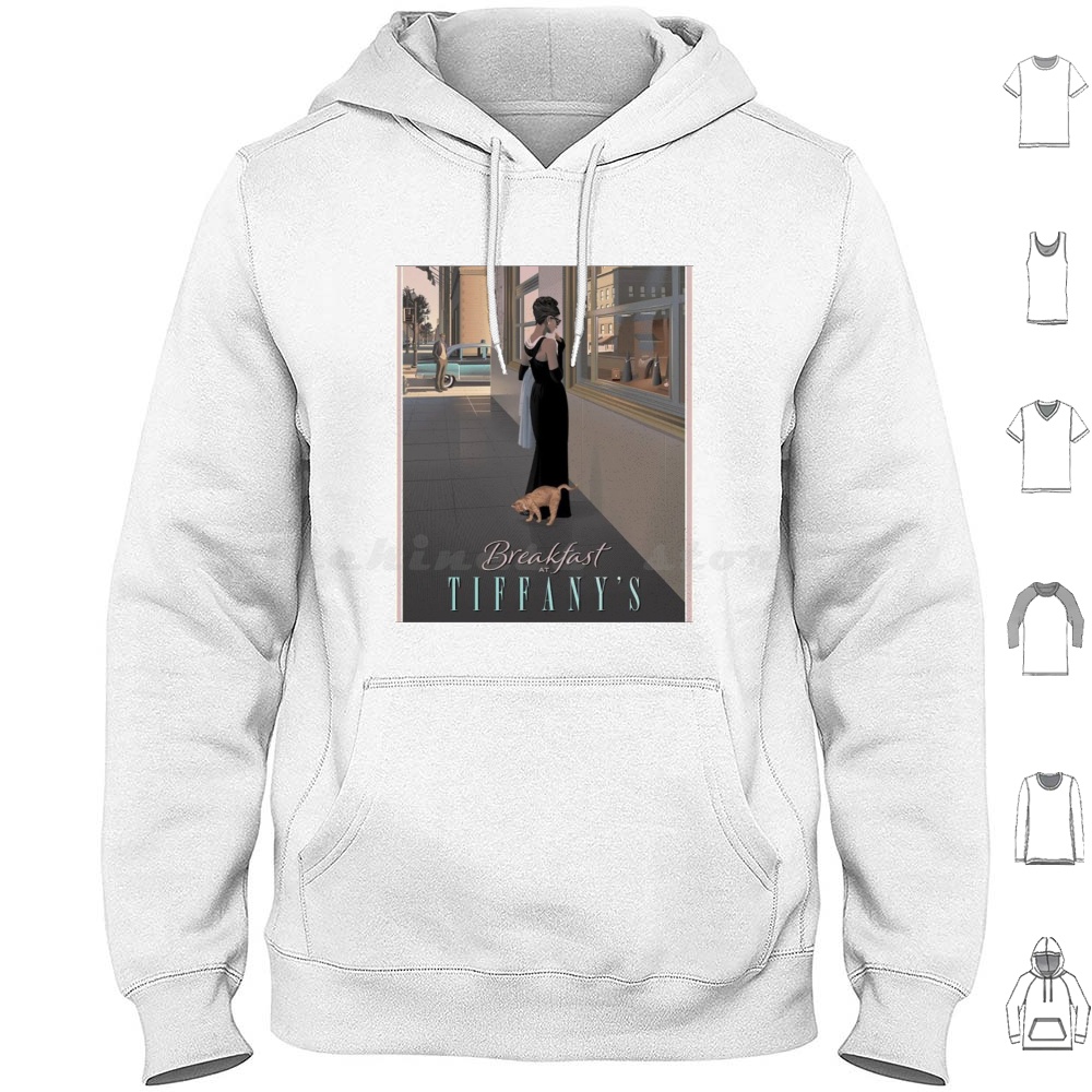 Men'S Fashion 1960S - Breakfast Hoodies Langarm-Sweatshirt Breakfast Holly Golightly