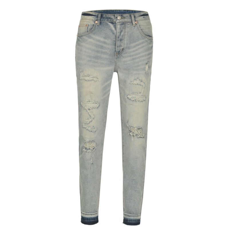 Skinny Jeans Ripped - Neue Herren-Jeans im American Distressed-Look, zerrissen,