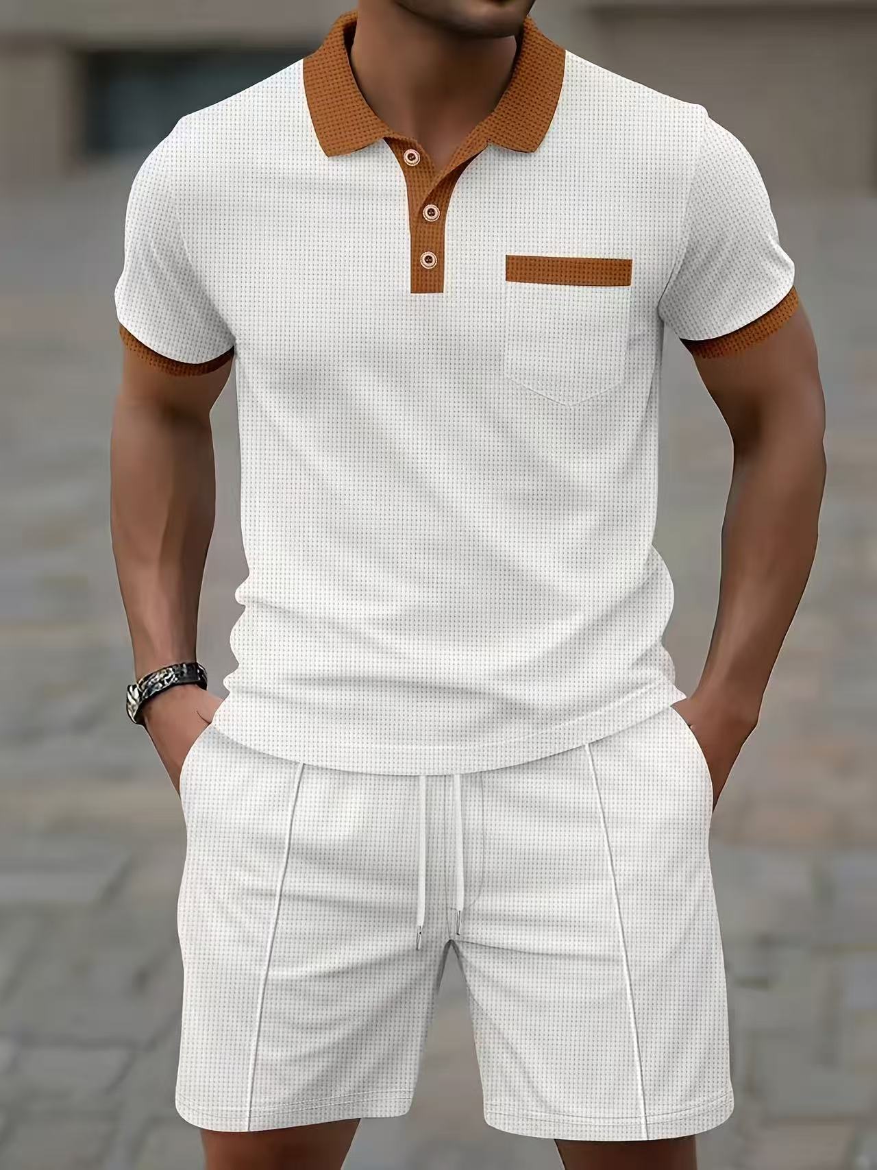 Men'S Fashion Essentials - Bestseller Herren Sommer Kurzarm-Shirt T-Shirt Polo