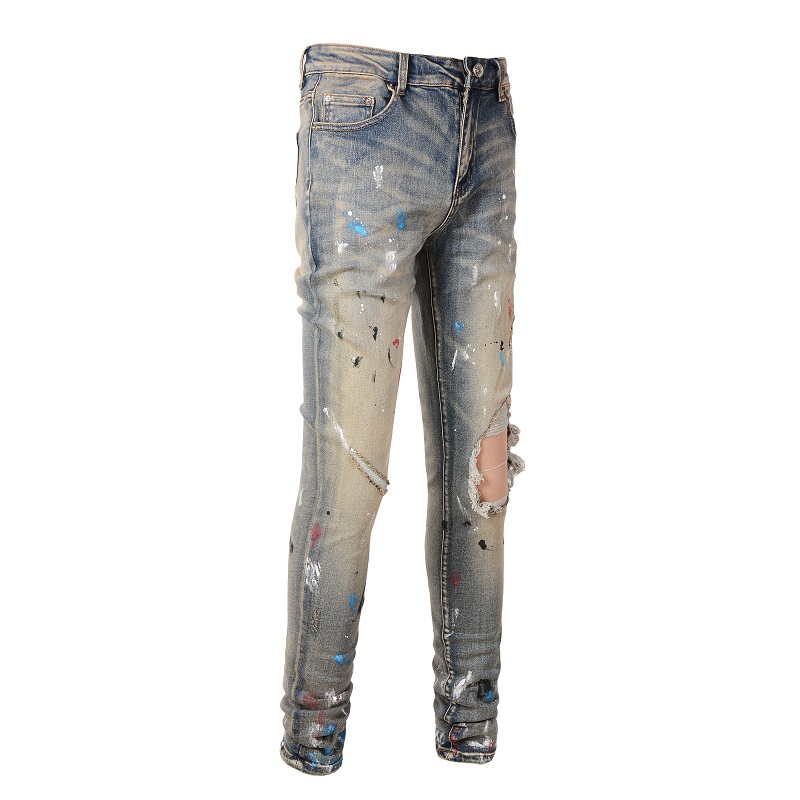 Männer Vintage Löcher Zerrisse – Skinny Jeans Ripped Bewertung und Preis