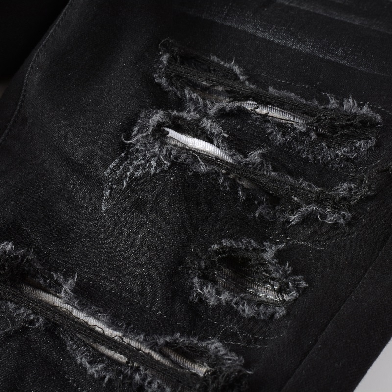 Schwarze Distressed-Bandana-Je – Skinny Jeans Ripped Bewertung und Preis