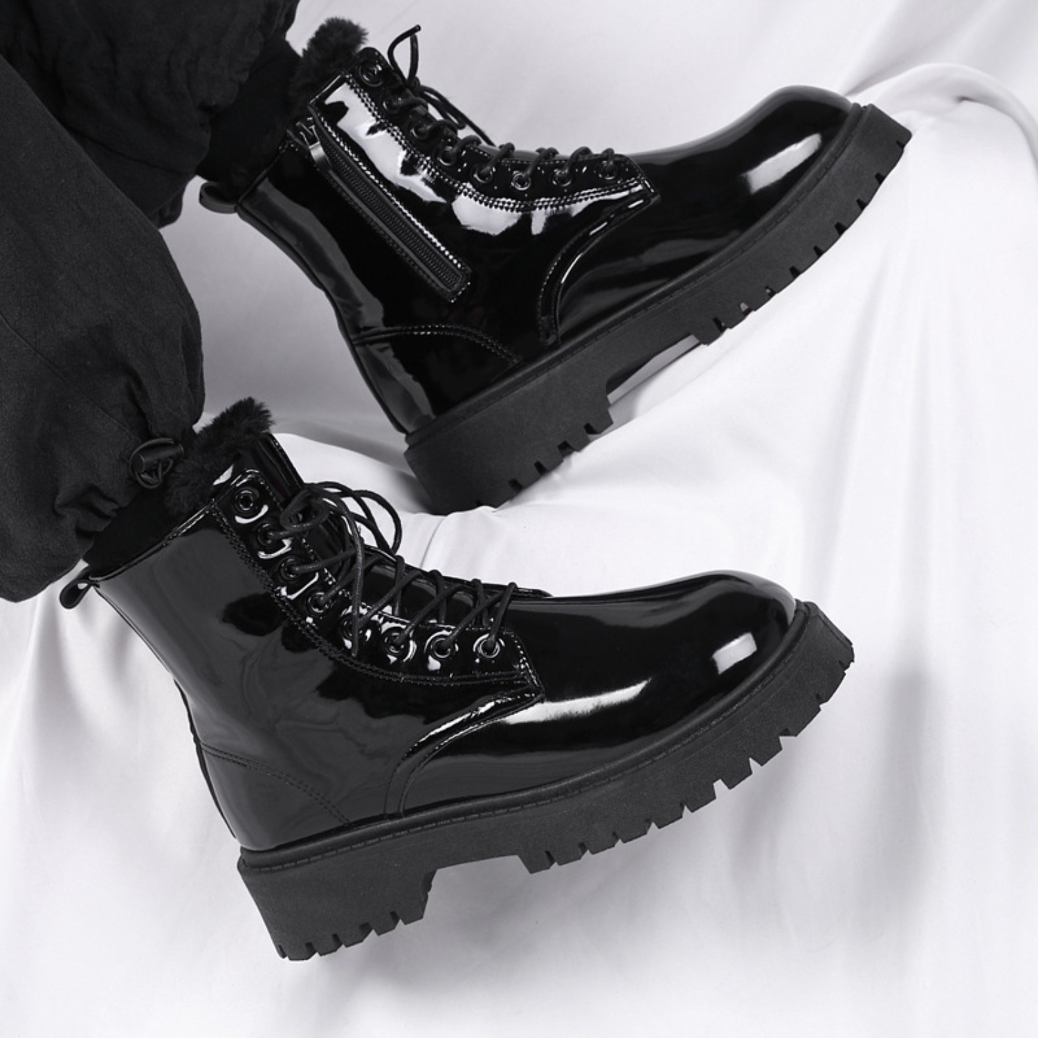 Warme Plüsch-High-Top-Stiefel  – Men'S Fashion Xxl Bewertung und Preis