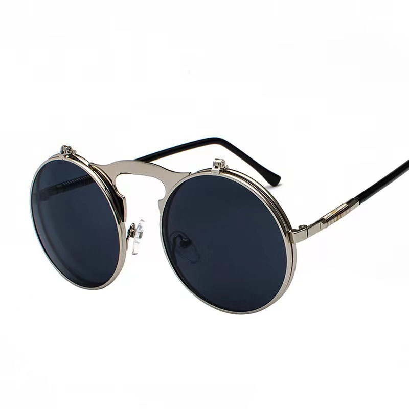 Retro Steampunk Runde Sonnenbr – Men'S Fashion Round Glasses Bewertung und Preis