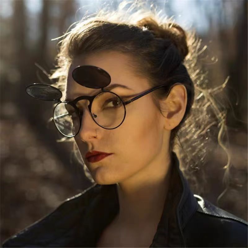 Retro Steampunk Runde Sonnenbr – Men'S Fashion Round Glasses Bewertung und Preis