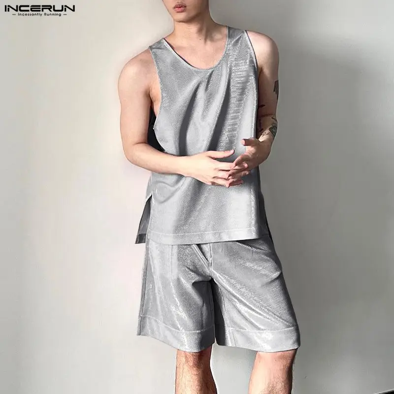 INCERUN Herren-Sets, glänzend, – Mens Fashion Casual 2026 Bewertung und Preis