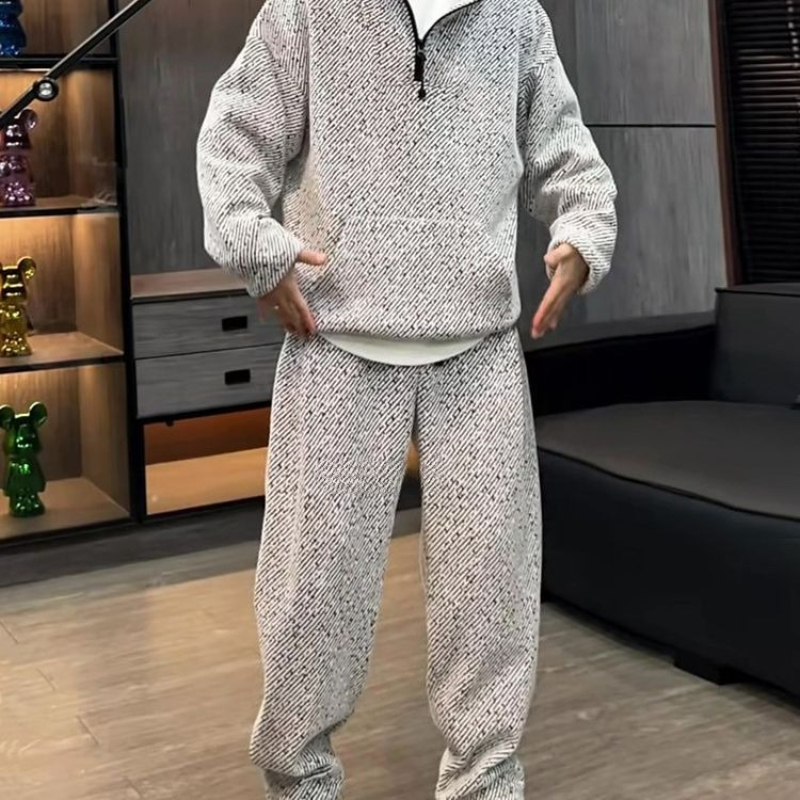 Herren Gestreifter Hoodie-Set  – Men'S Fashion Zipper Hoodie Bewertung und Preis