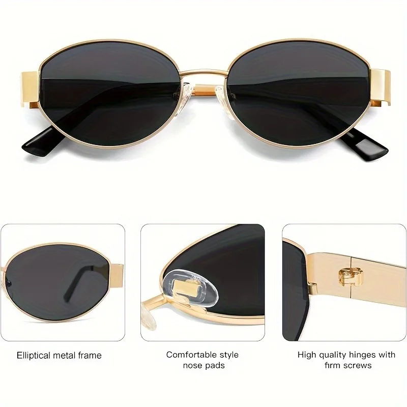 Trendige Ovale Sonnenbrille fü – Men'S Fashion Round Glasses Bewertung und Preis
