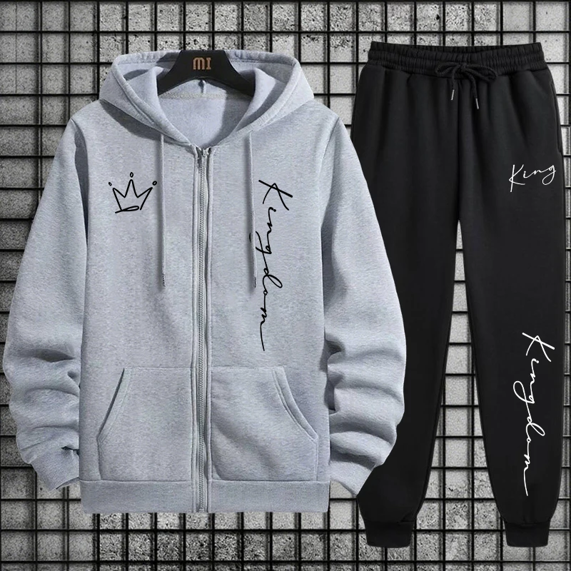 King Letter Print Hoodie und J – Men'S Fashion Zipper Hoodie Bewertung und Preis