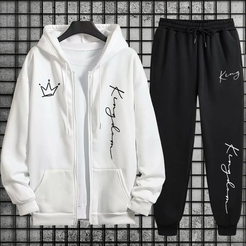 King Letter Print Hoodie und J – Men'S Fashion Zipper Hoodie Bewertung und Preis