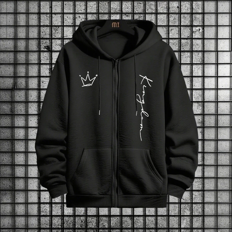 King Letter Print Hoodie und J – Men'S Fashion Zipper Hoodie Bewertung und Preis