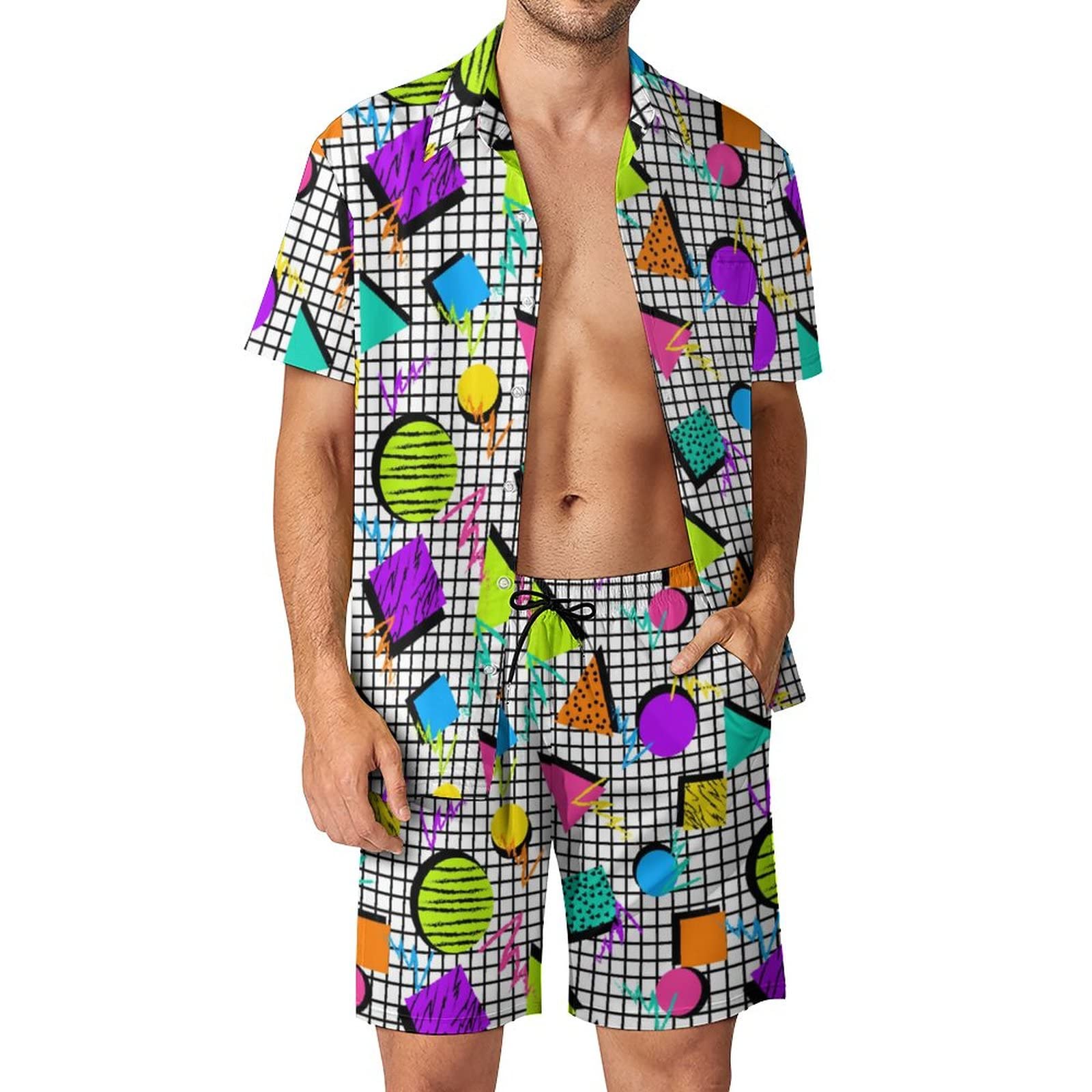 Sommer Unregelmäßiger Geometri – Men'S Fashion Essentials Bewertung und Preis