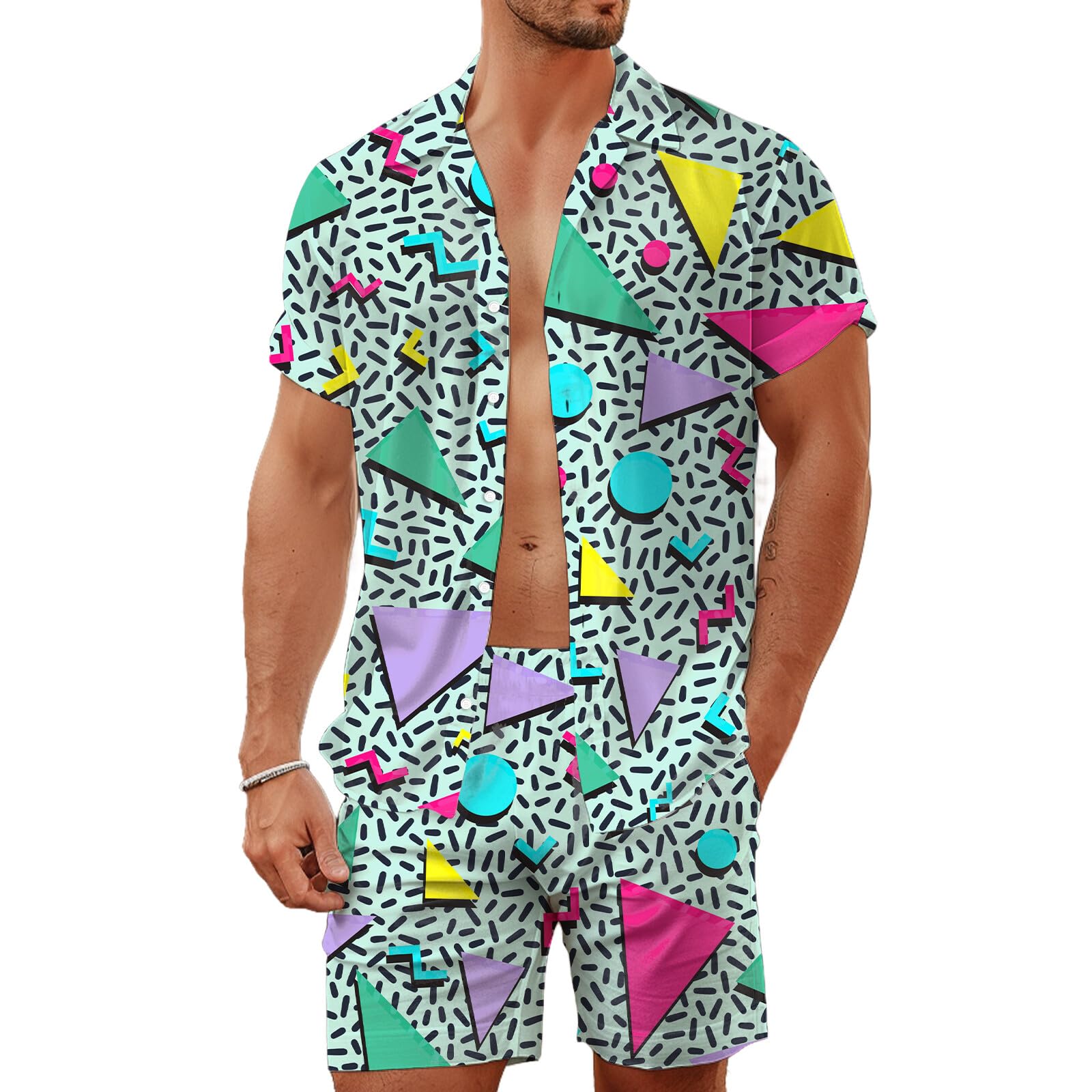Sommer Unregelmäßiger Geometri – Men'S Fashion Essentials Bewertung und Preis