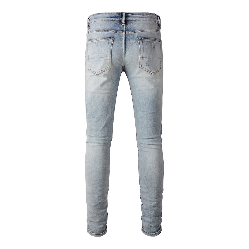 Männer Patches Jeans Streetwea – Skinny Jeans Ripped Bewertung und Preis