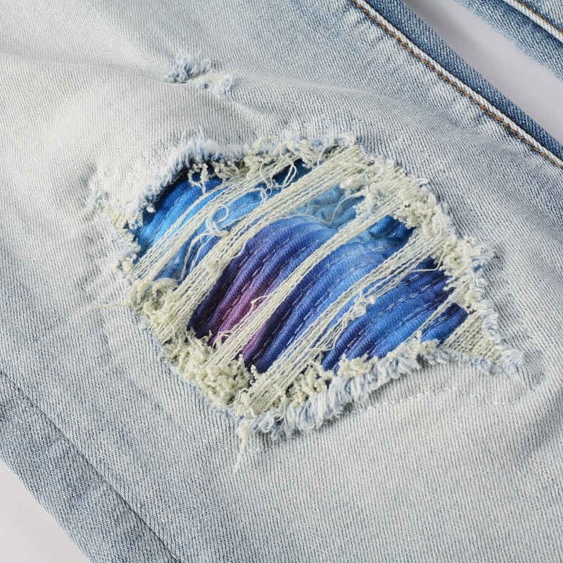 Männer Patches Jeans Streetwea – Skinny Jeans Ripped Bewertung und Preis