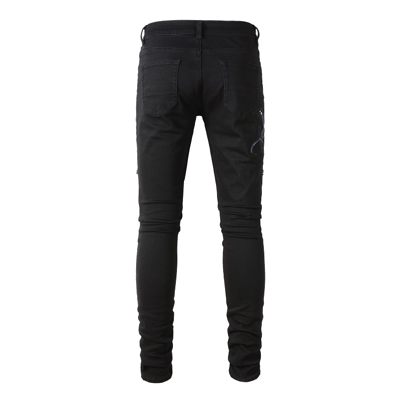Männer Schlange Stickerei Jean – Skinny Jeans Ripped Bewertung und Preis