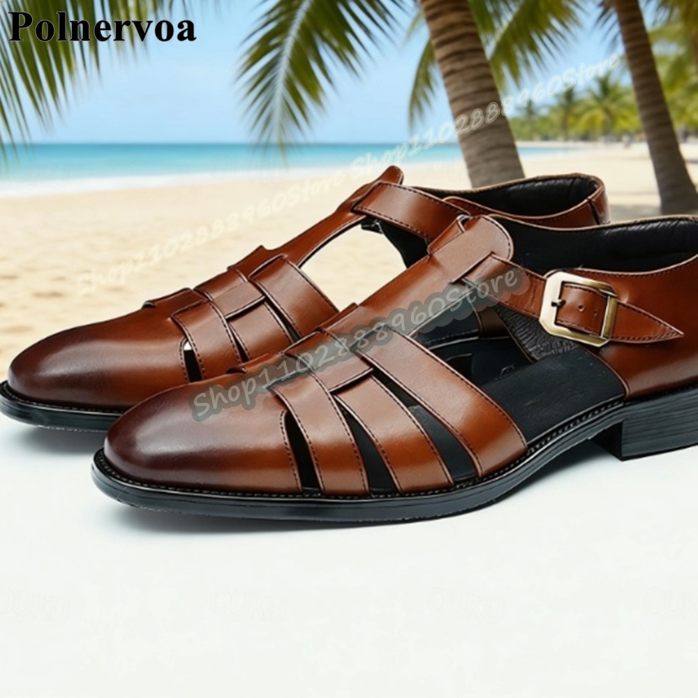 Trendige schwarze Ledersandale – Mens Fashion Trend 2026 Bewertung und Preis