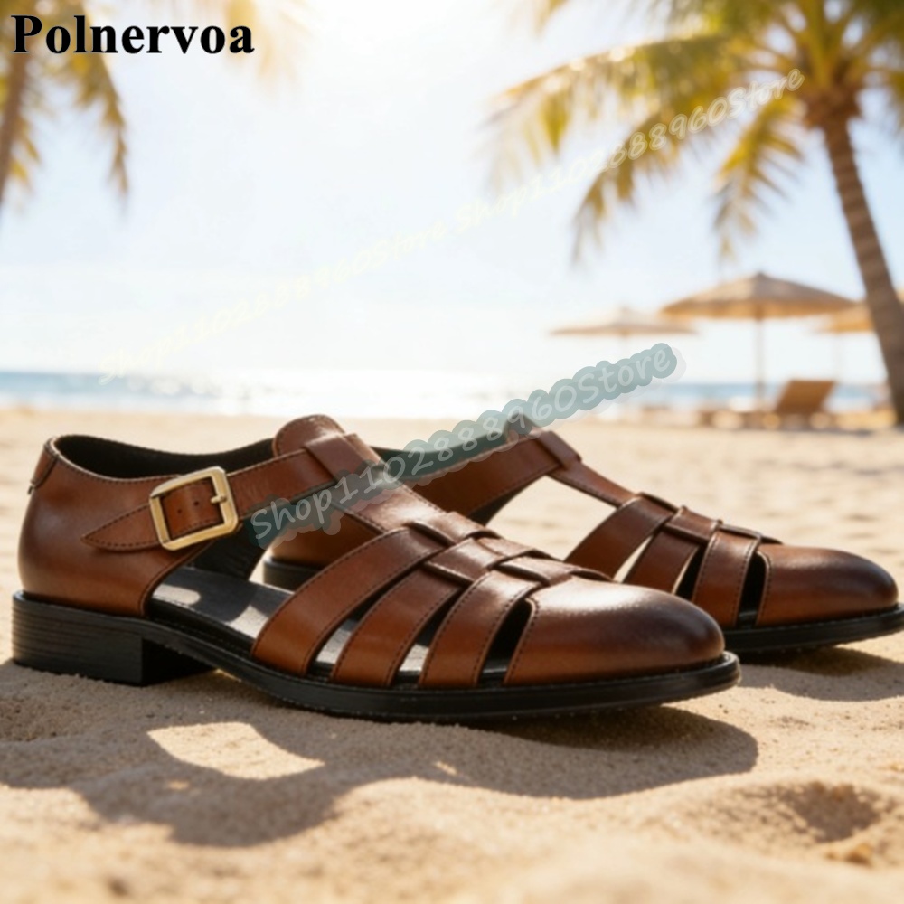 Trendige schwarze Ledersandale – Mens Fashion Trend 2026 Bewertung und Preis