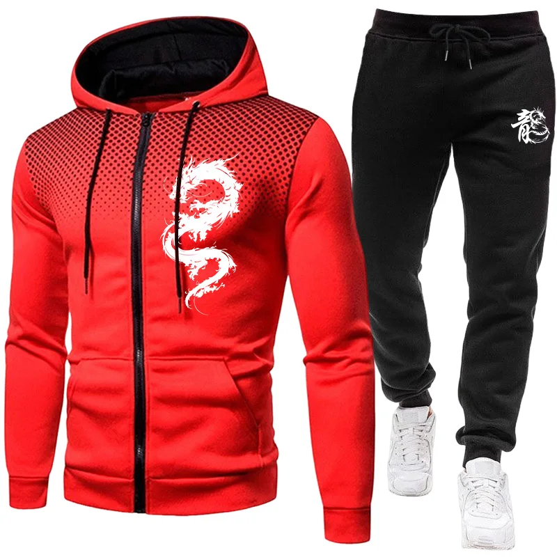 Herren Paris Drachenmuster Mod – Men'S Fashion Zipper Hoodie Bewertung und Preis