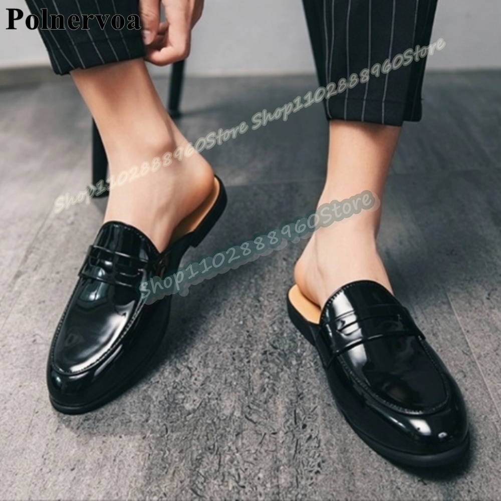 Trendige schwarze Lackleder-Ha – Mens Fashion Trend 2026 Bewertung und Preis