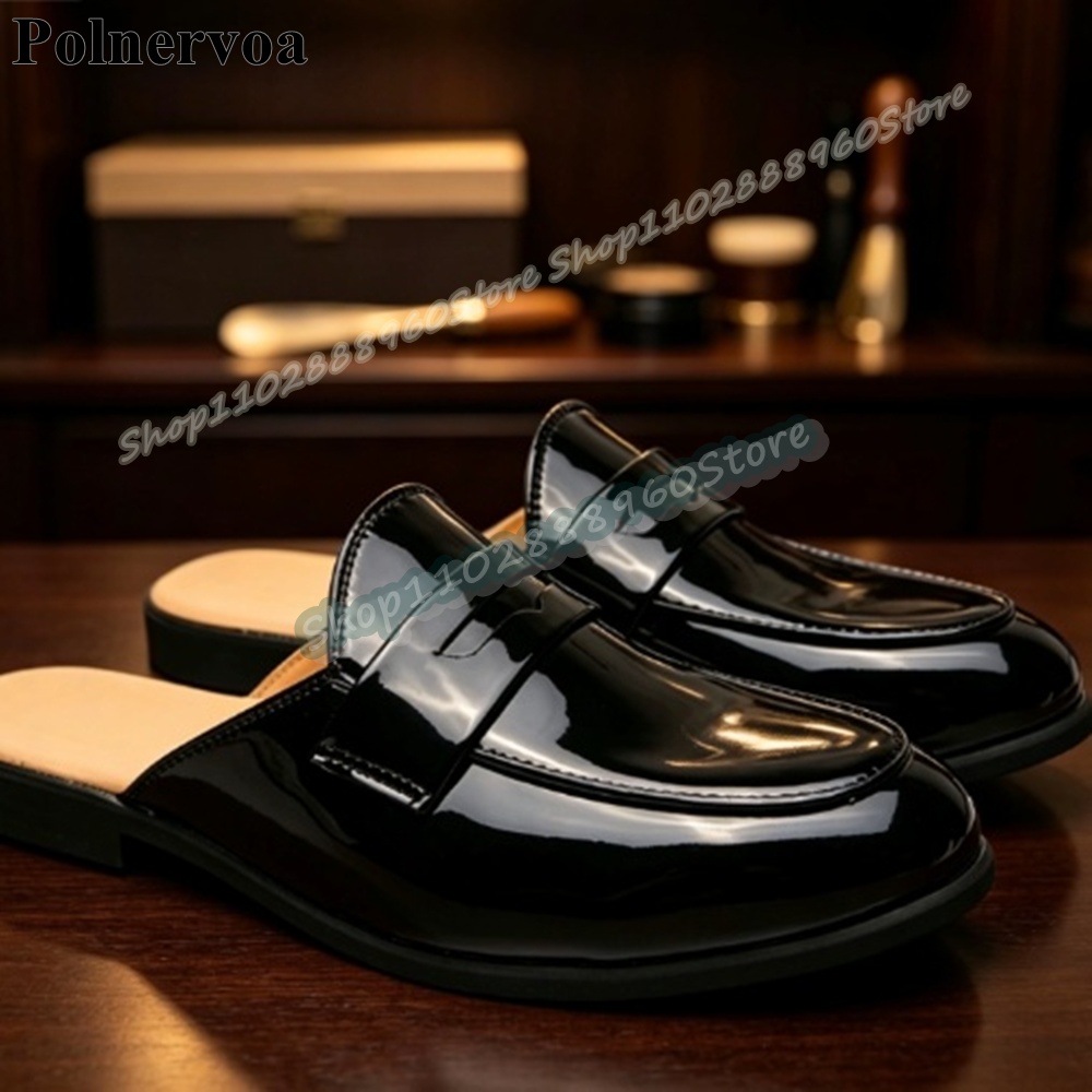 Trendige schwarze Lackleder-Ha – Mens Fashion Trend 2026 Bewertung und Preis