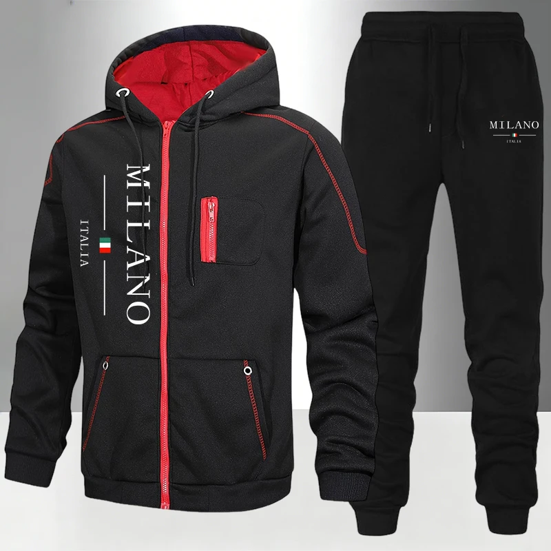 Italienische Mode Herren-Set/M – Men'S Fashion Zipper Hoodie Bewertung und Preis