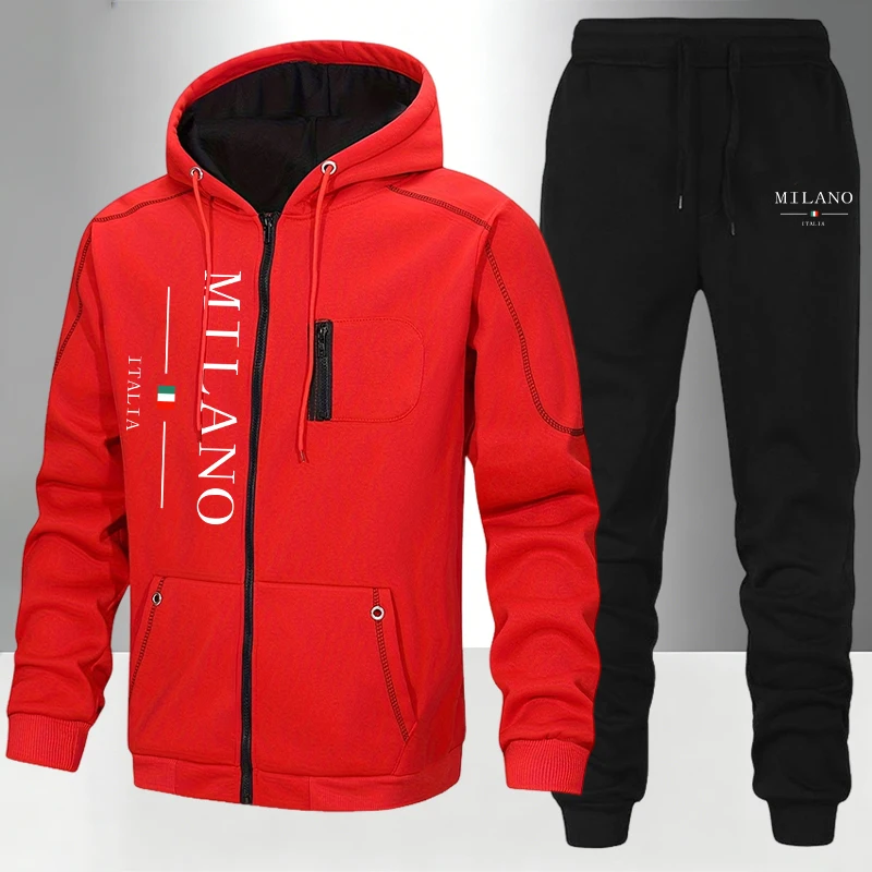 Italienische Mode Herren-Set/M – Men'S Fashion Zipper Hoodie Bewertung und Preis