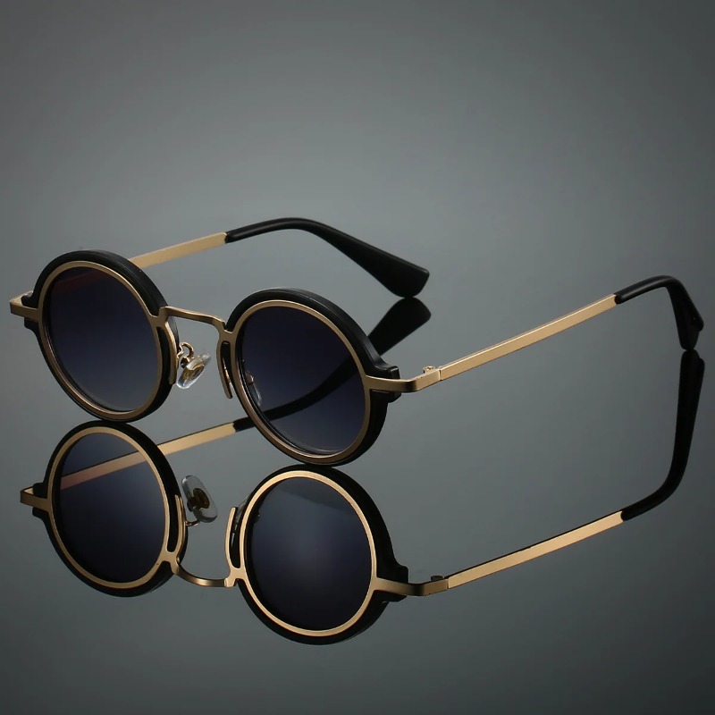Neue Retro-Sonnenbrille mit ru – Men'S Fashion Round Glasses Bewertung und Preis