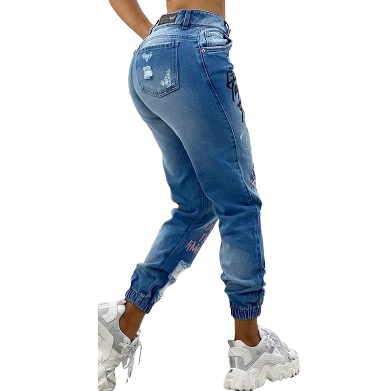 STILVOLLE DAME Brief Gedruckt  – Skinny Jeans Ripped Bewertung und Preis